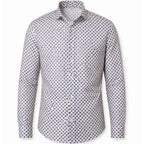 Camicia Uomo Slim Fit Fantasia Micro Geometrica