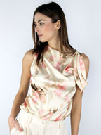 Camicia mano raso stampata