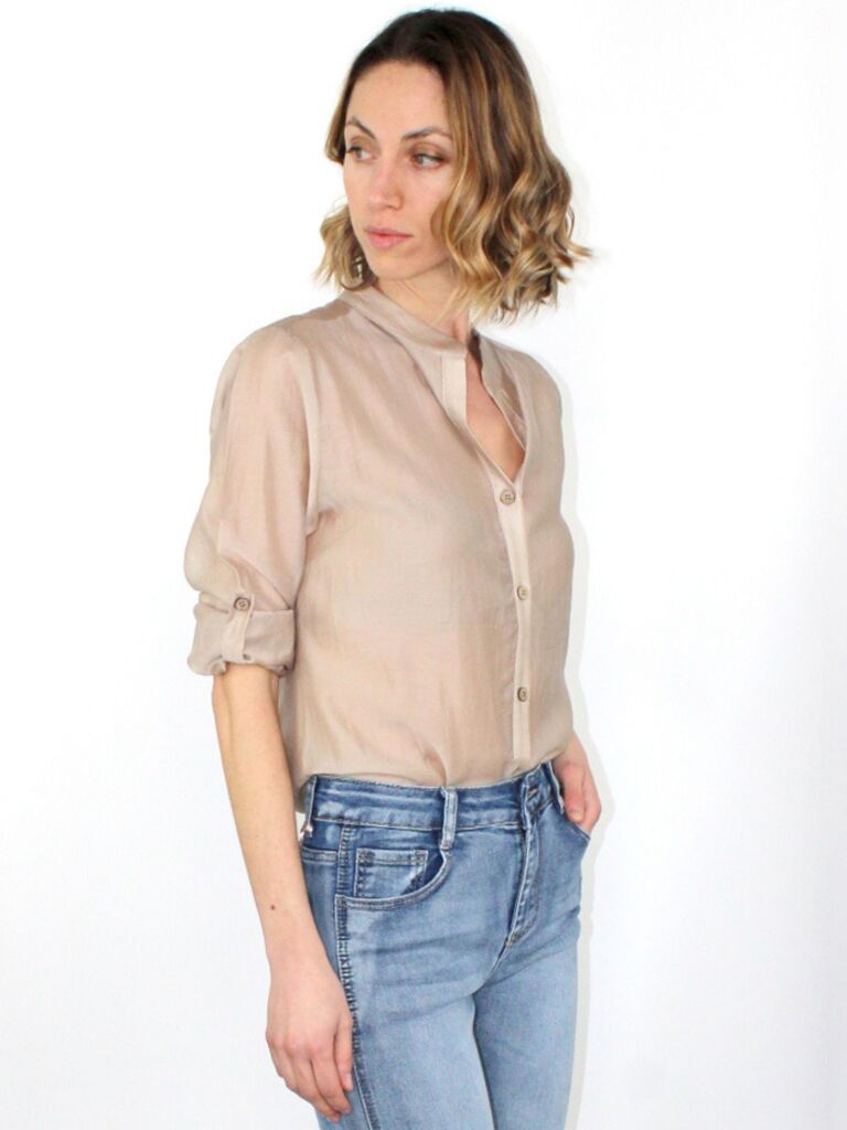 Camicia scollo a v