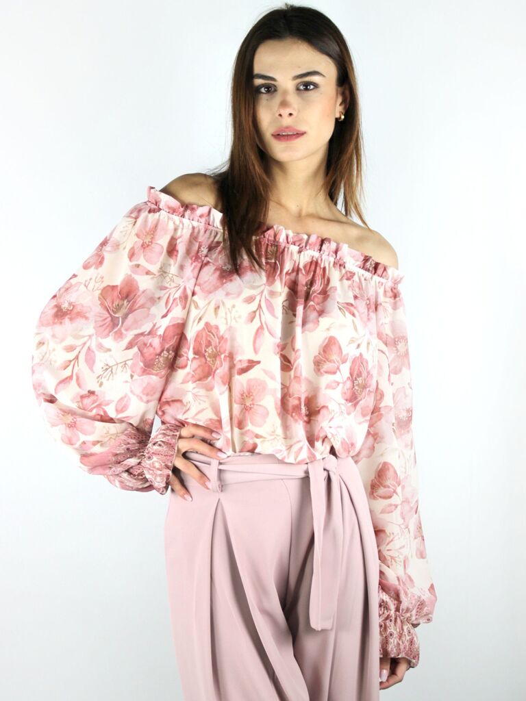 Camicia con scollo elastico