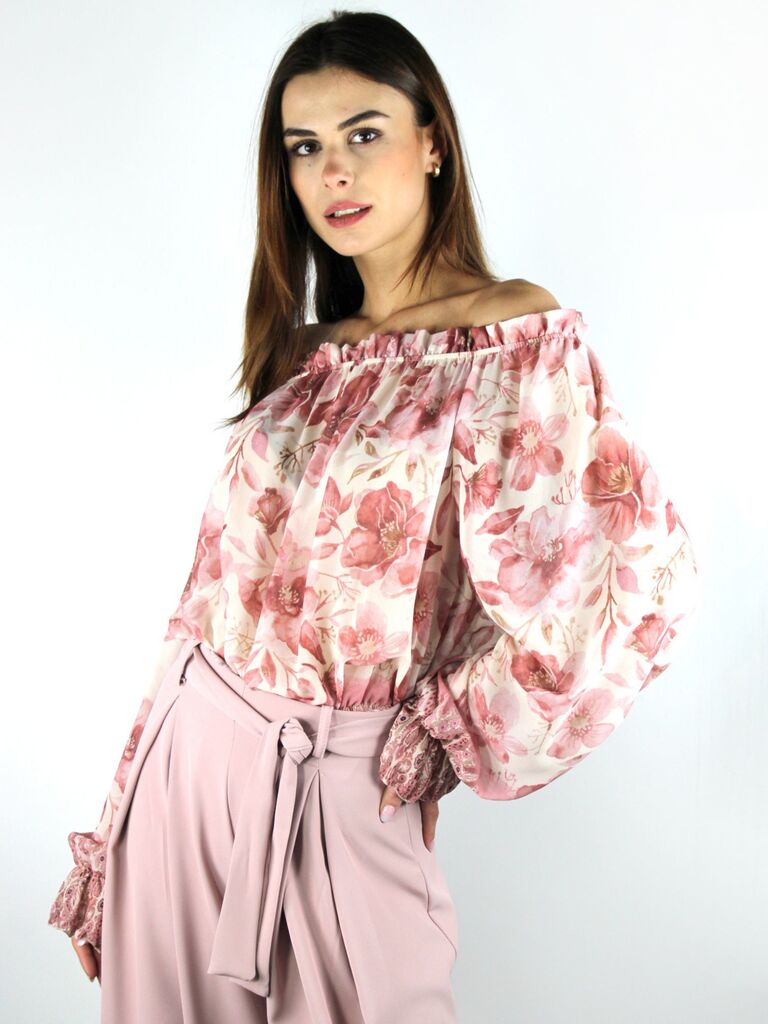 Camicia con scollo elastico