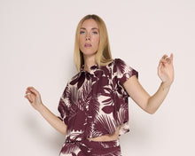 Carica l&#39;immagine nel visualizzatore di Gallery, Camicia bordeaux tropical vibes

