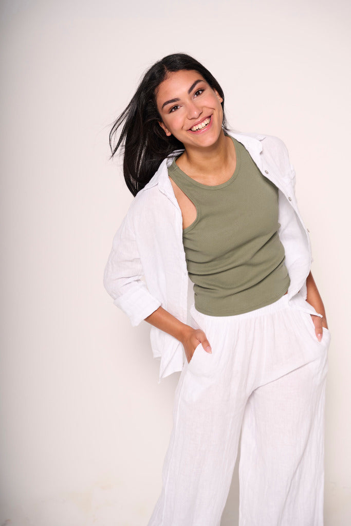 Camicia di lino fresca ed elegante
