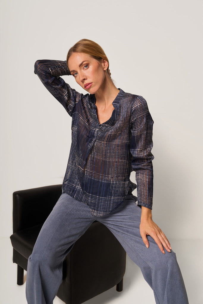 Camicia leggera stampata donna