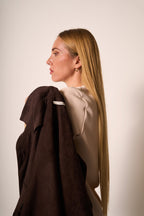 Giacca camicia REJANE scamosciata