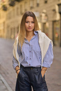 Camicia over a righe