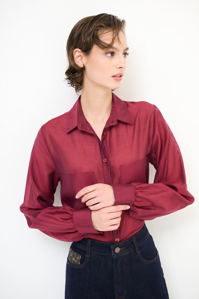 Camicia da donna cropped basic