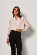Camicia corta in georgette