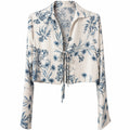 Camicia Crop Floreale Donna