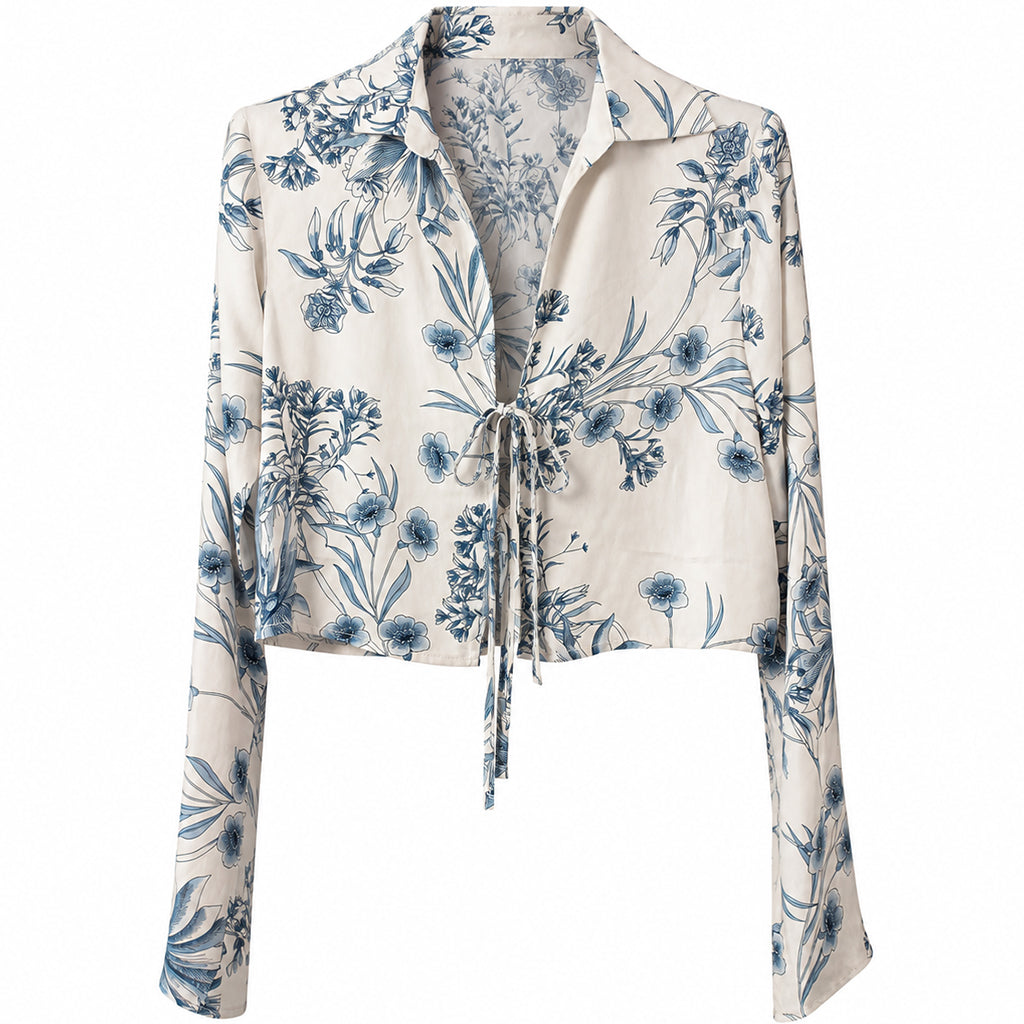 Camicia Crop Floreale Donna