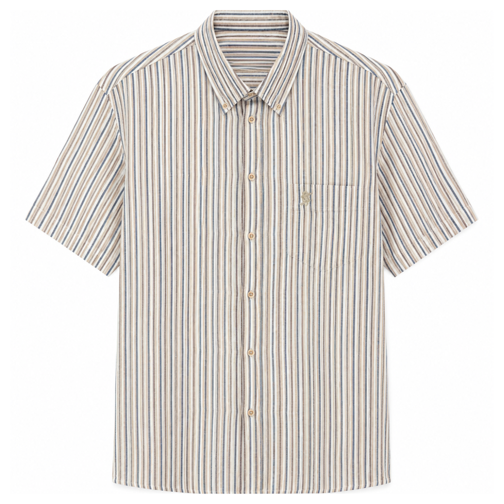 Camicia rigata manica corta