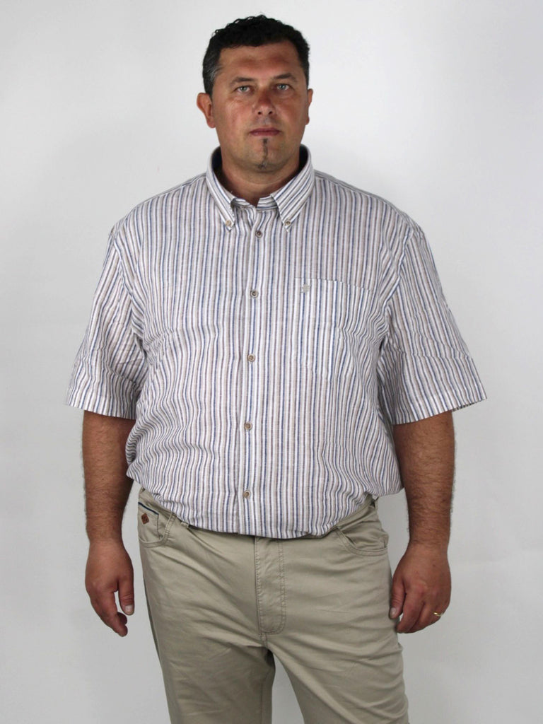 Camicia rigata manica corta
