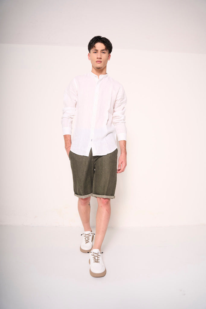 Camicia alla Coreana in Lino