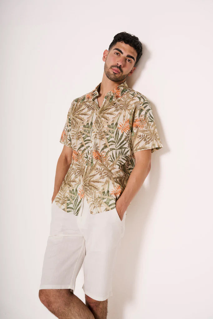 Camiciotto in Mussola a Fantasia Tropicale
