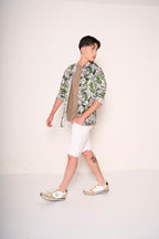Camicia Estiva Coreana con Foglie