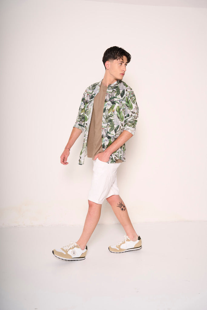 Camicia Estiva Coreana con Foglie