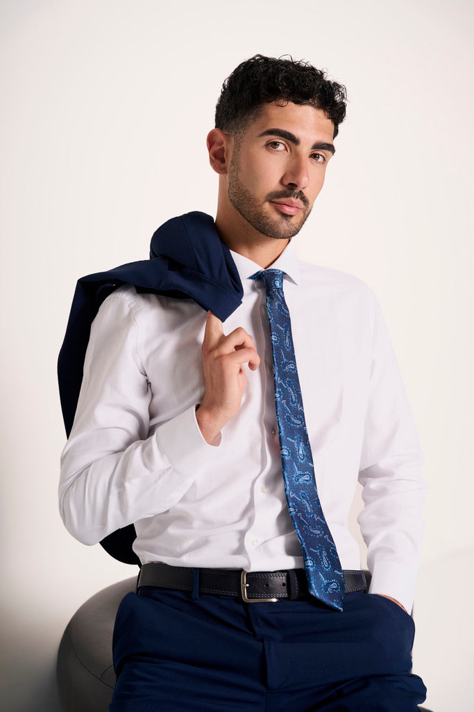 Camicia uomo con collo italiano