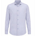 Camicia in Misto Lino con Bottoni Ricoperti