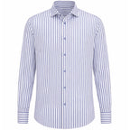 Camicia in Misto Lino con Bottoni Ricoperti