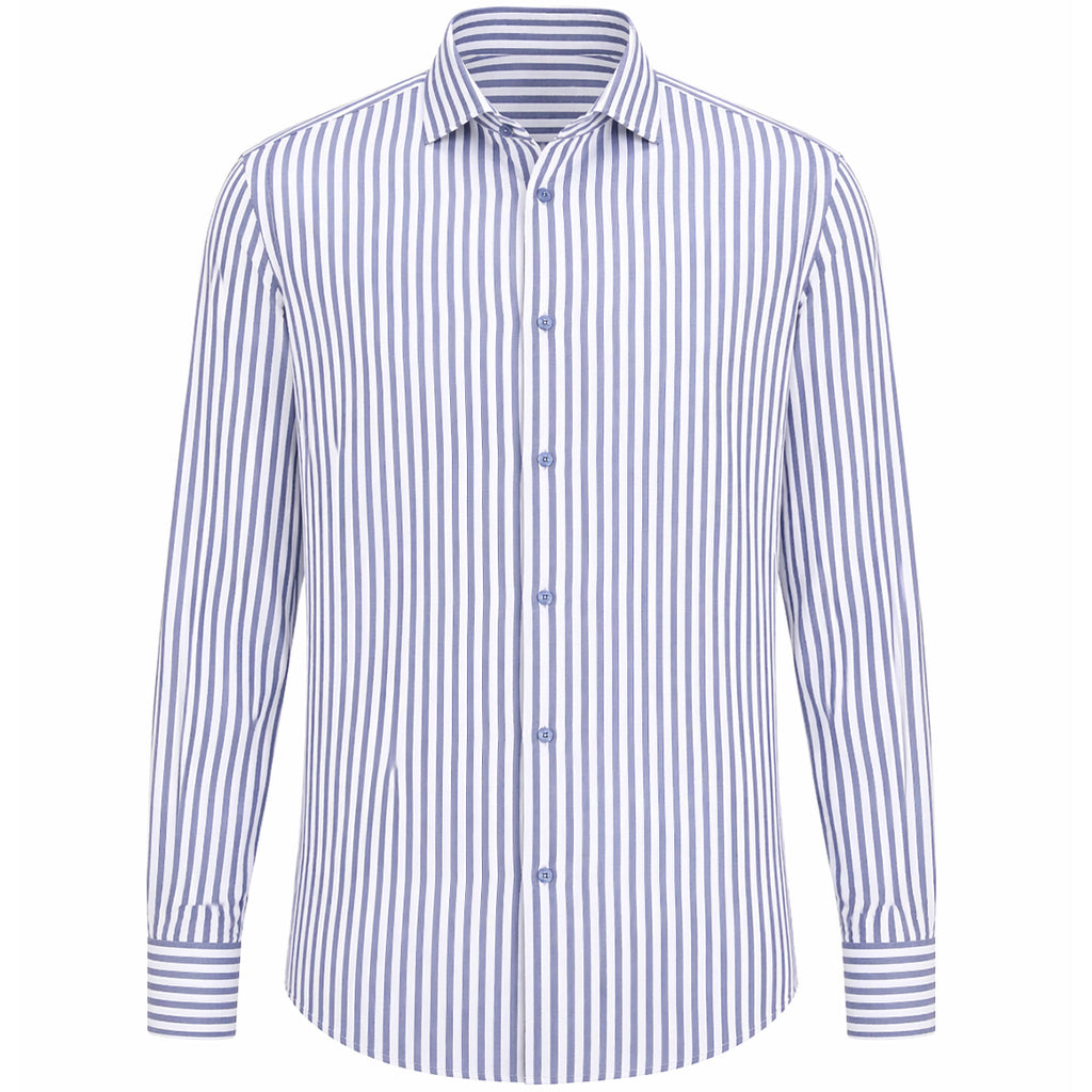 Camicia in Misto Lino con Bottoni Ricoperti