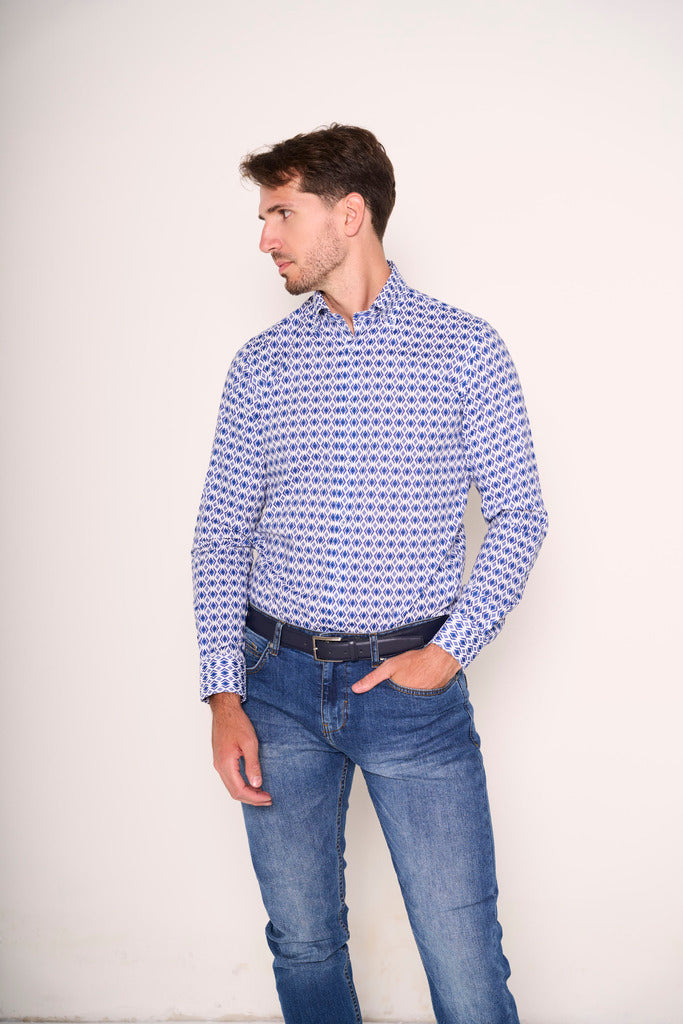 Camicia a Fantasia Geometrica