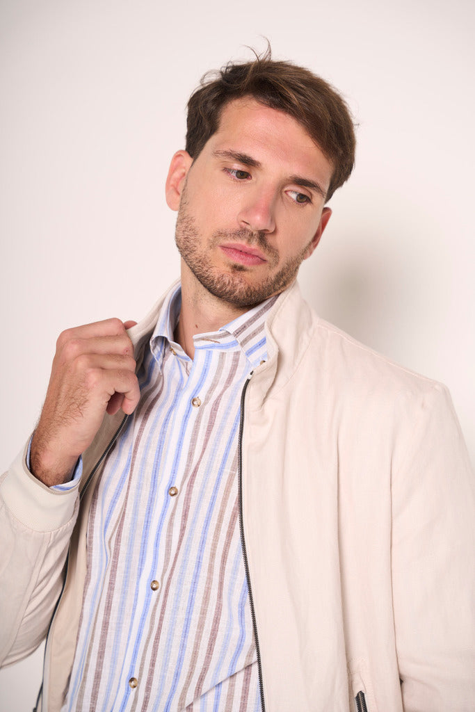 Camicia a righe multicolore