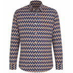 Camicia con Fantasia Geometrica