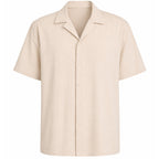 Camiciotto Beige con Collo Bowling