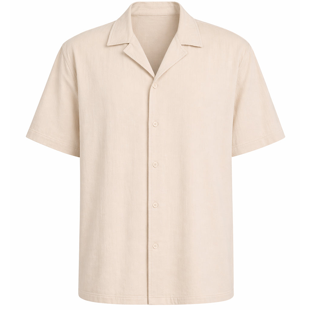 Camiciotto Beige con Collo Bowling