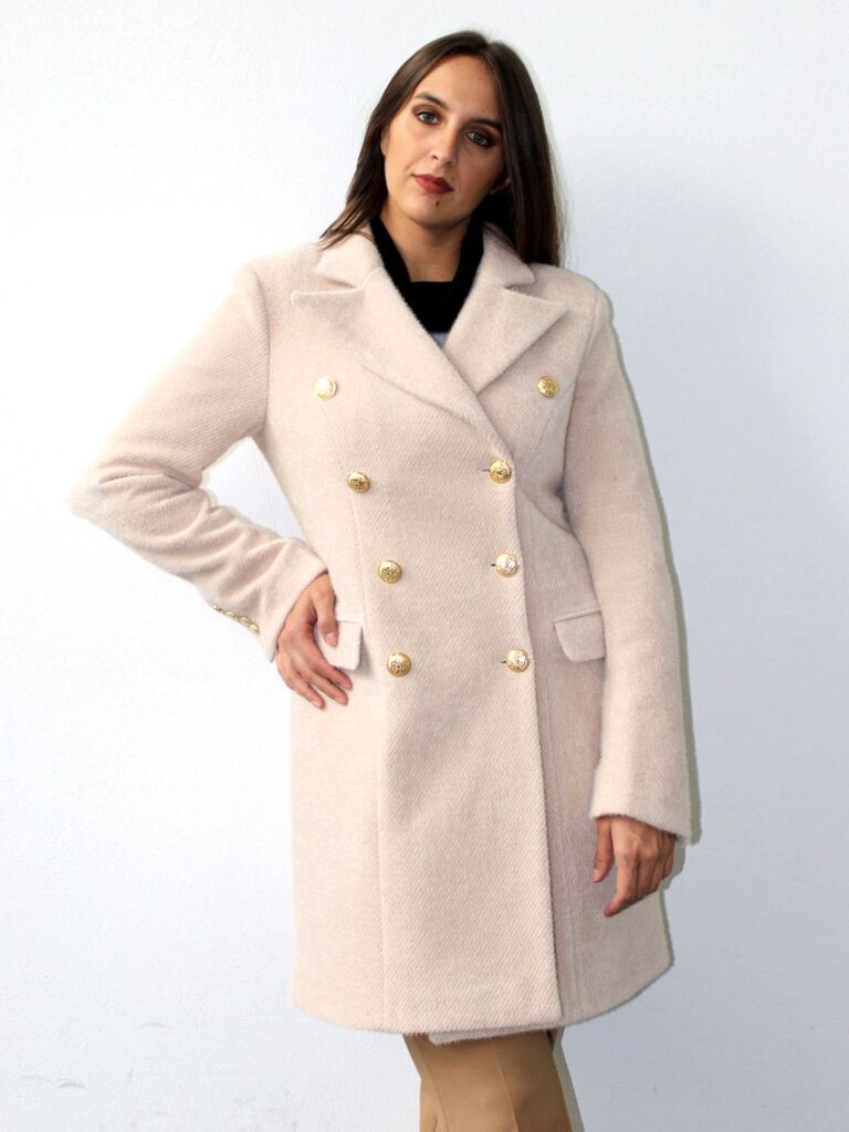 Cappotto doppiopetto lurex