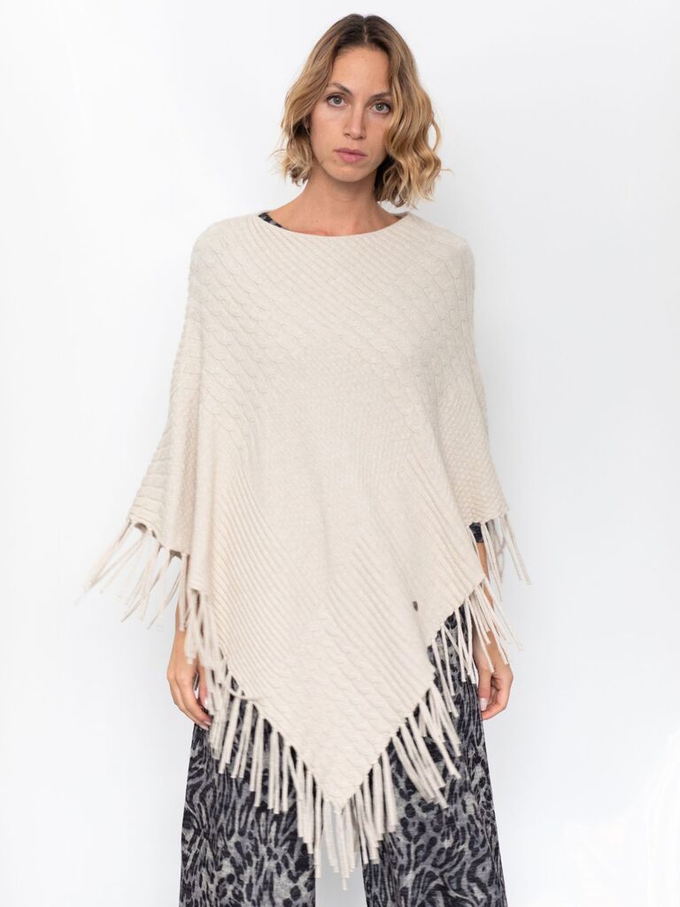 Poncho con frange