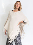 Poncho con frange