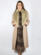 Cappotto lungo con inserto fake fur