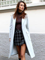 Cappotto con cintura senza bottoni