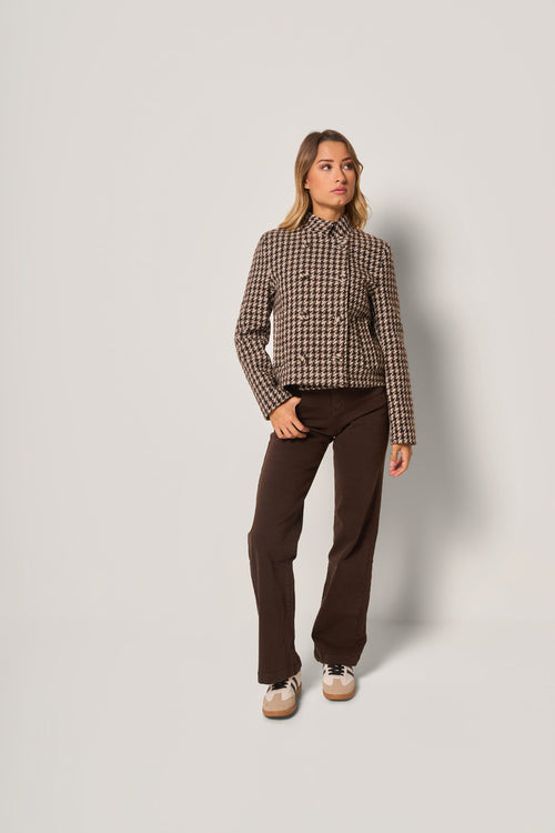 Cappotto corto pied de poule