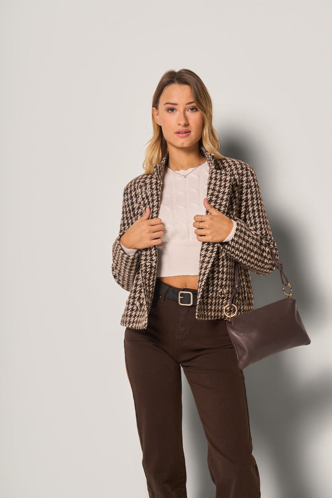 Cappotto corto pied de poule