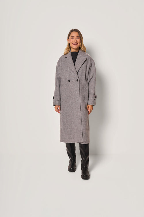 Cappotto lungo doppiopetto donna
