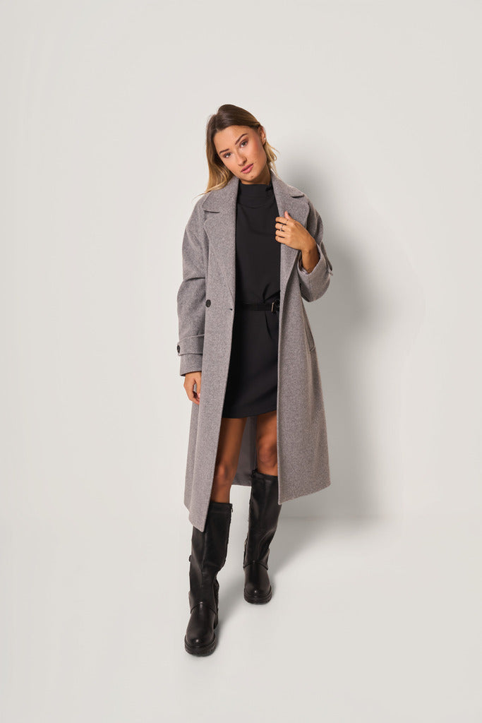 Cappotto lungo doppiopetto donna