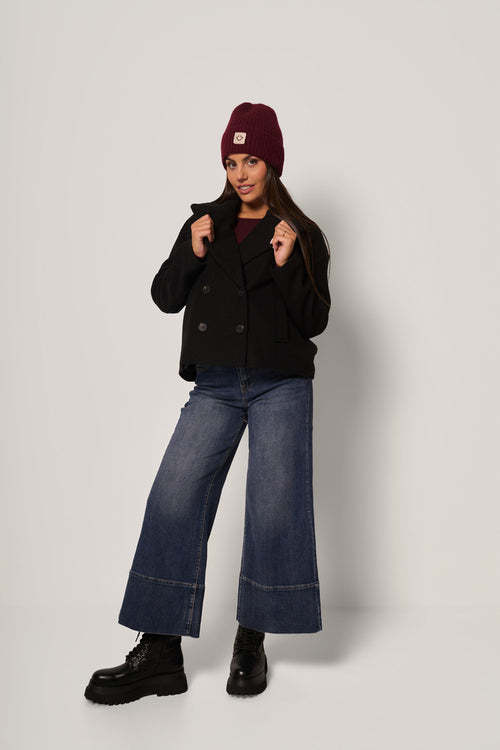Cappotto corto doppiopetto donna