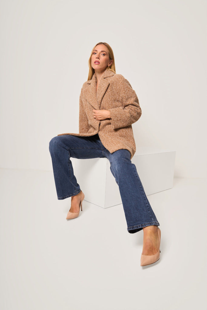 Cappotto donna effetto bouclé