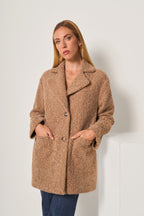 Cappotto donna effetto bouclé