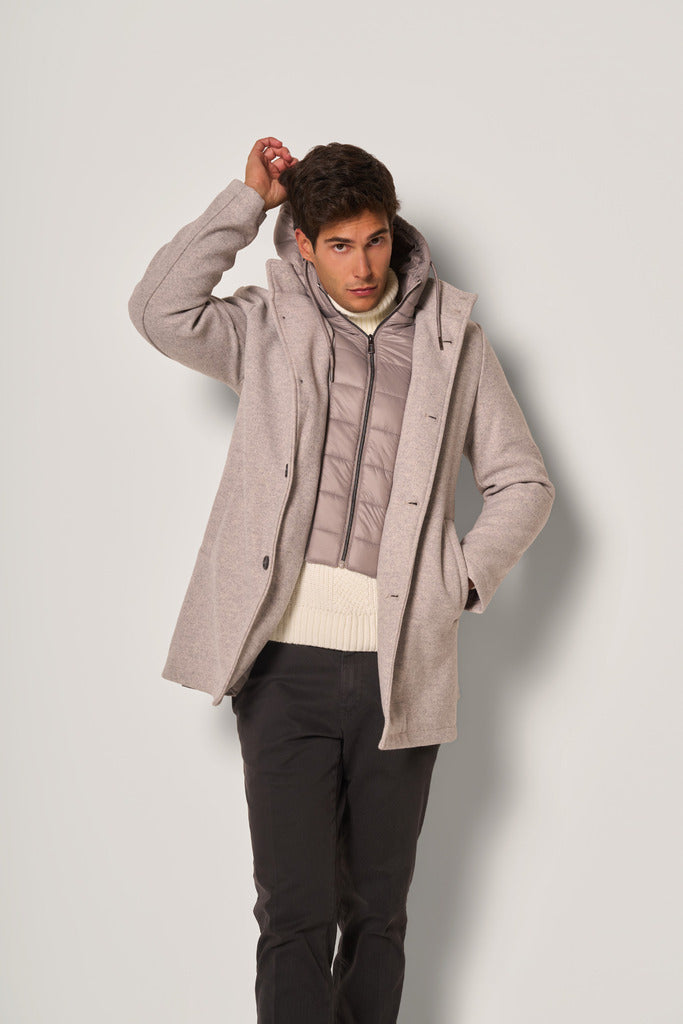 Cappotto uomo con gilet imbottito