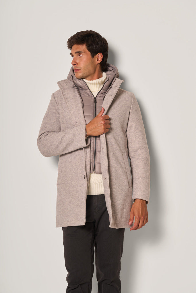 Cappotto uomo con gilet imbottito