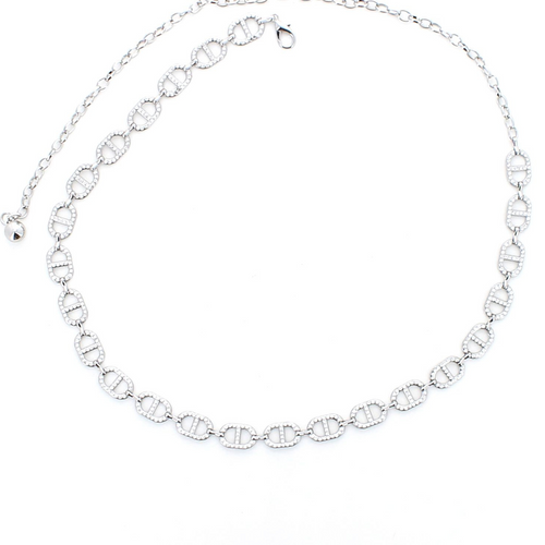 Cintura a Catena con Strass Donna