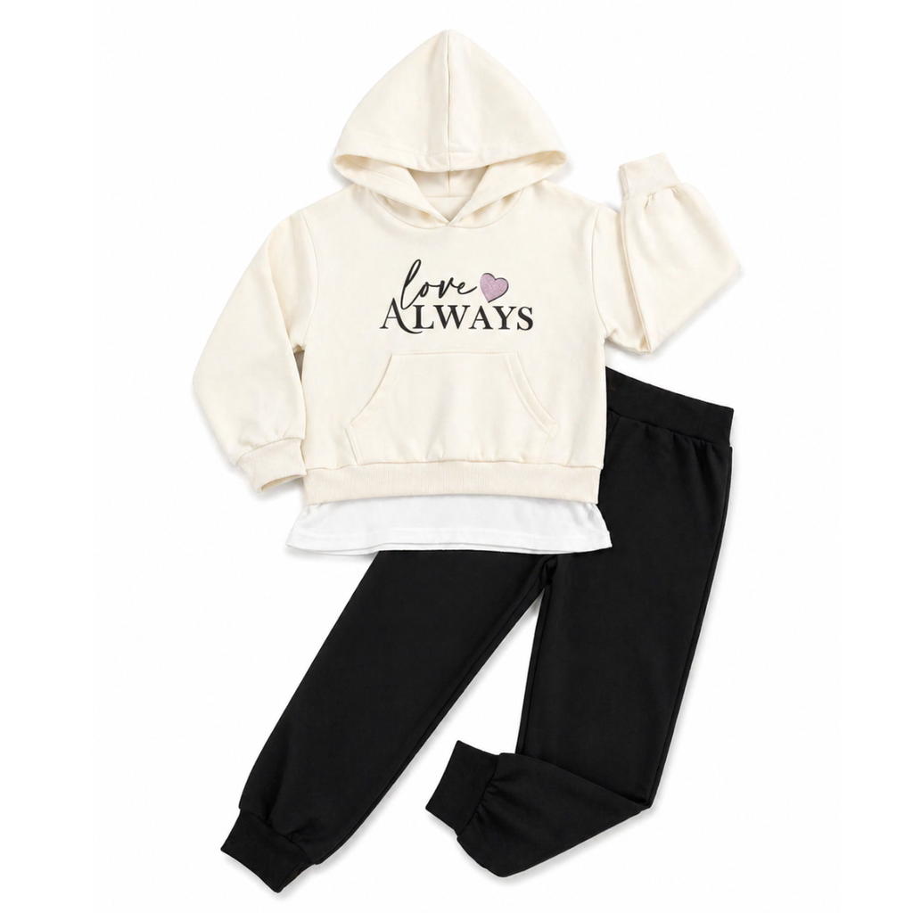 Completo da bambina "love always"