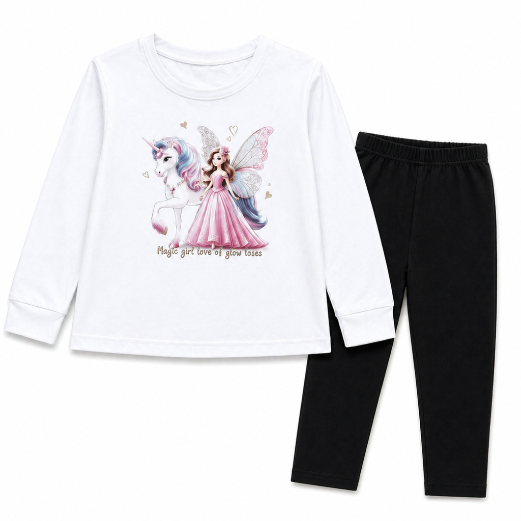 Completino da bambina con stampa