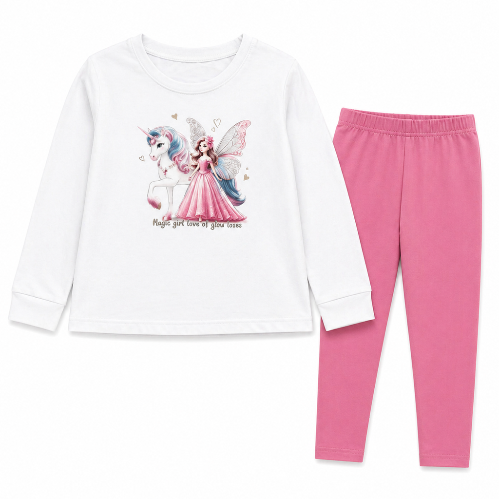 Completino da bambina con stampa