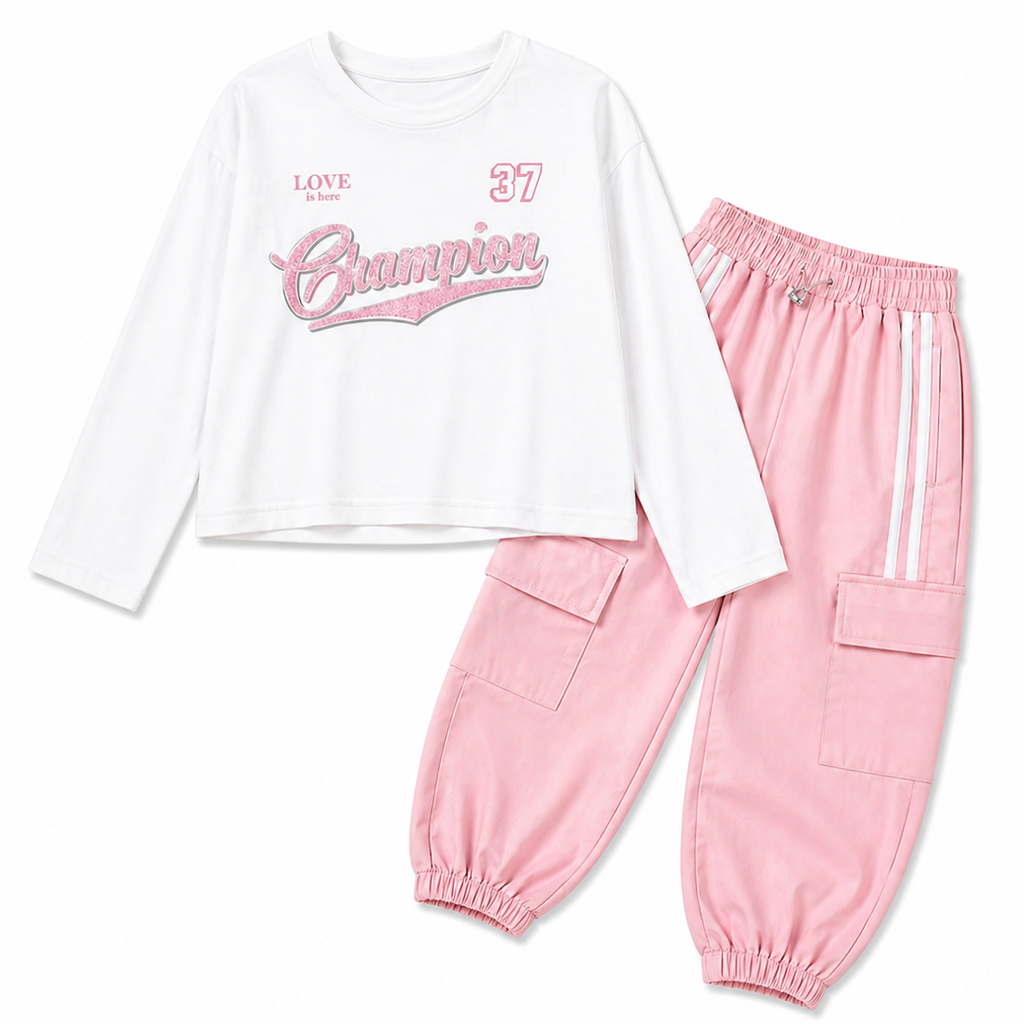 Completo coordinato da bambina Champion
