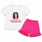 Completino da bambina con stampa principessa