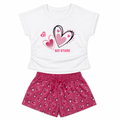 Completino da bambina con cuoricini